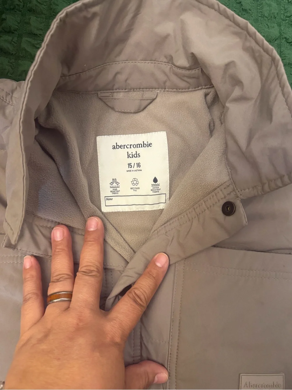 abercrombie kids Light Beige Puffer Jacket